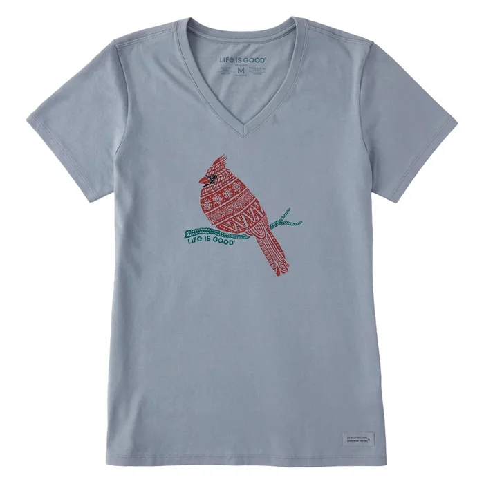 Women’s Tribal Cardinal Short Sleeve Crusher Vee