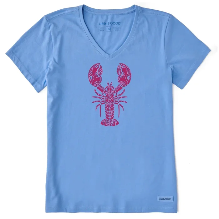 Women’s Tribal Lobster Short Sleeve Crusher-LITE Vee