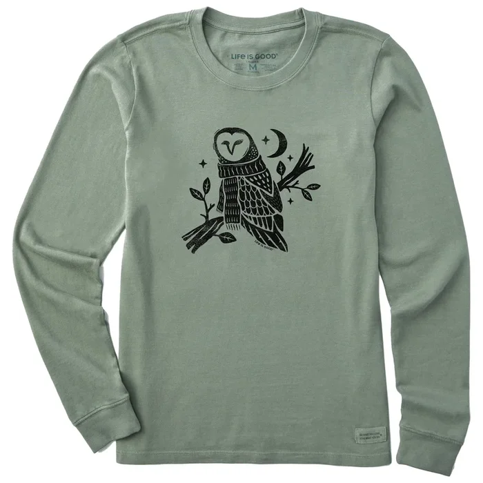 Women’s Warmly Dressed Owl Long Sleeve Crusher Tee