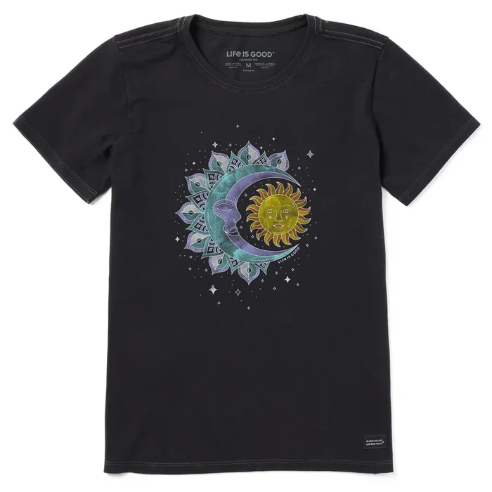 Women’s Washy Celestial Sun Moon Short Sleeve Tee