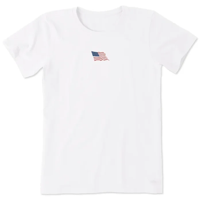 Women’s Waving Flag Short Sleeve Crusher Tee