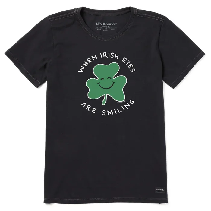 Women’s When Irish Eyes Are Smiling Clover Short Sleeve Tee