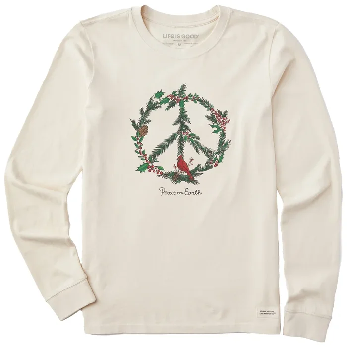 Women’s Winter Pines Peace on Earth Long Sleeve Crusher Tee