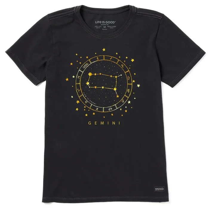 Women’s Zodiac Constellation Gemini Short Sleeve Crusher Tee