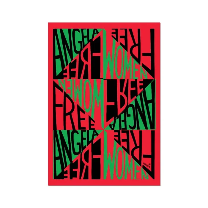 Women Free Angela By Faith Ringgold – Die-Cut Sticker
