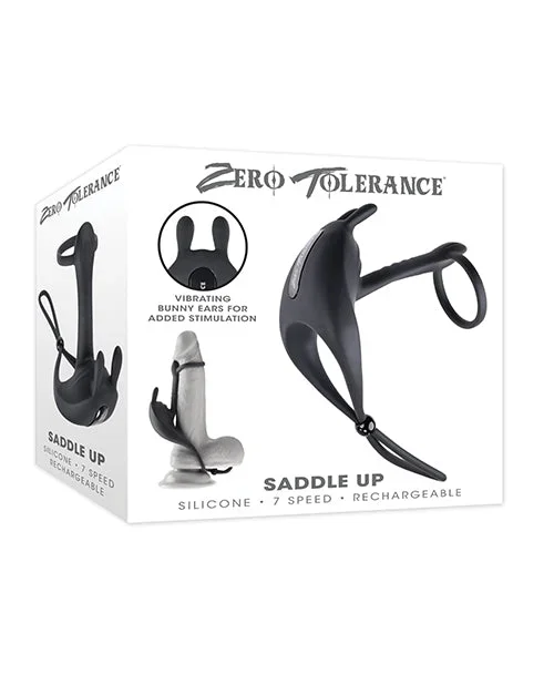 Zero Tolerance Saddle Up Cock & Ball Vibrator – Black